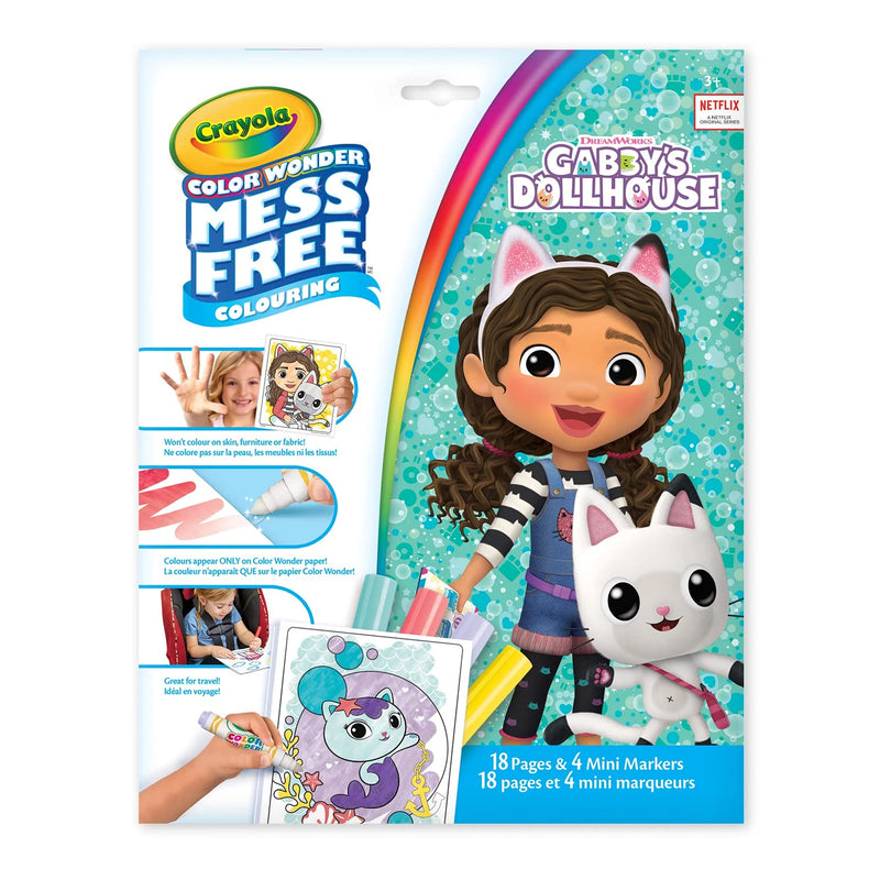 Crayola Color Wonder Gabby's Dollhouse Colouring Pages & Mini Markers