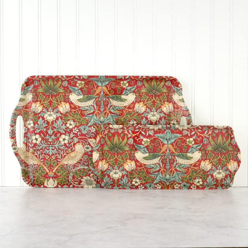Pimpernel - Strawberry Thief Red - Sandwich Tray 15.1 X6.5"
