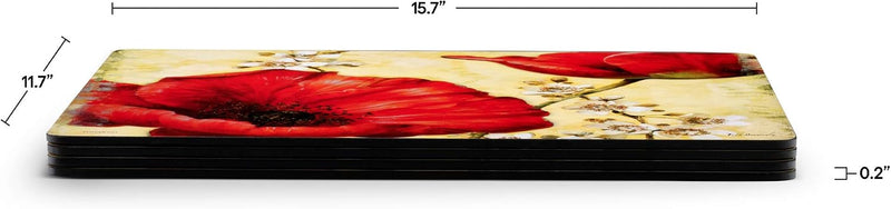Pimpernel - Poppy De Villeneuve 16x12 Mat (Set of 4)