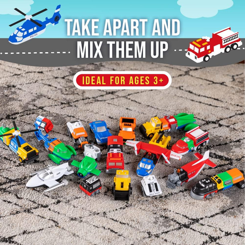 Popular Playthings - Mix or Match Vehicles - 7 Vehicle Set
