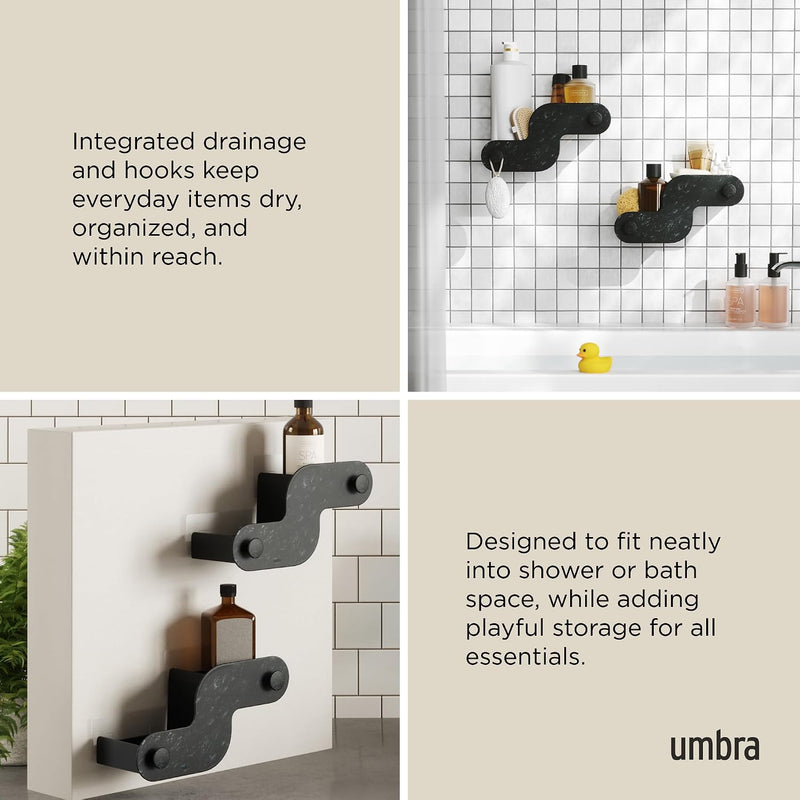 UMBRA - Nami Adhesive Shower Bins, Set of 2