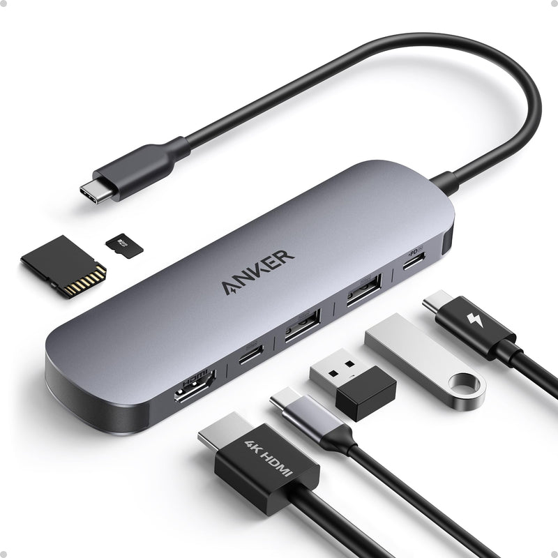 Anker - A83D2 - 7-in-1 USB-C Hub - Gray