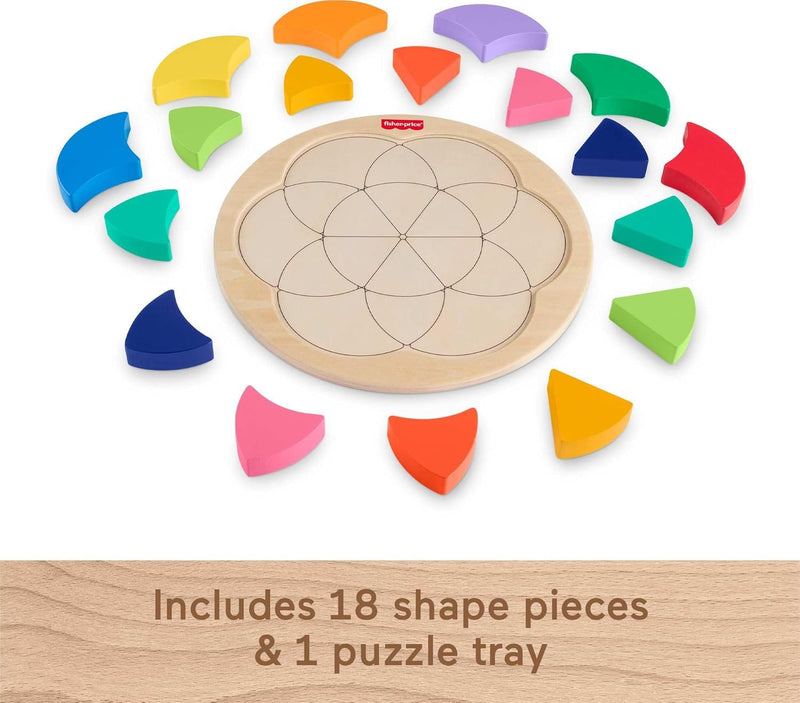 Fisher-Price - Wood Preschool Toy Color Wheel Puzzle