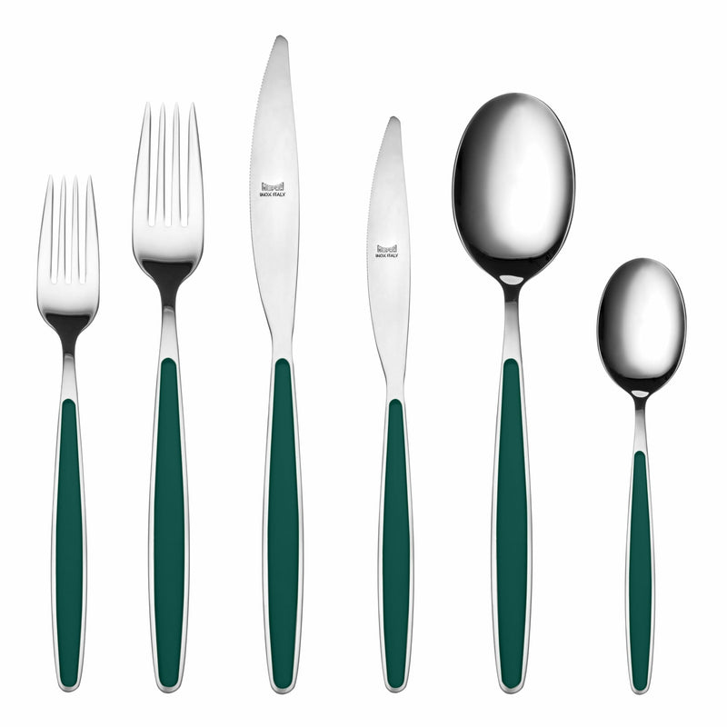 Mepra – Caramella Green – 36-Piece Flatware Set