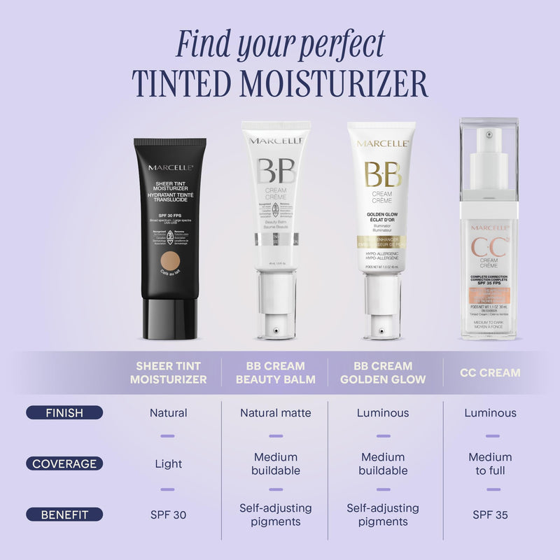 Marcelle Sheer Tint Moisturizer SPF 30, Porcelain, 40 mL