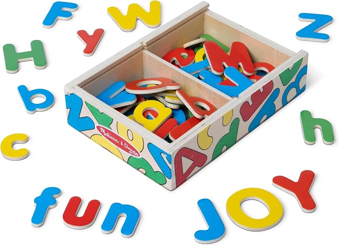 Melissa & Doug - Wooden Letter Alphabet Magnets