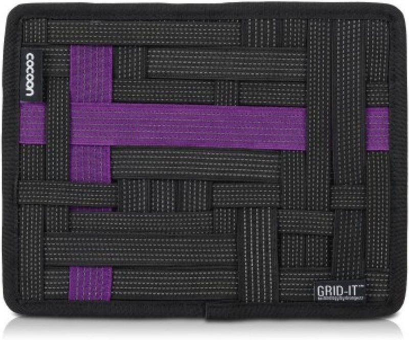 Cocoon - GRID-IT - Organizer Small (Black / Purple) | 18.4 x 23.5 cm / 7.25 x 9.25 in- 7inch