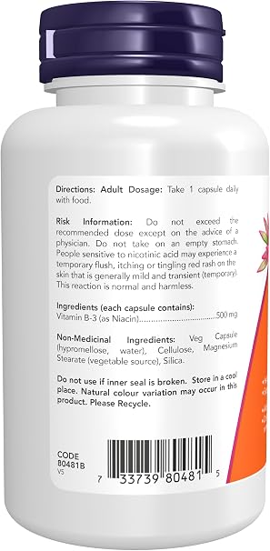 Now - Vitamin B Niacin 500MG 100CAP