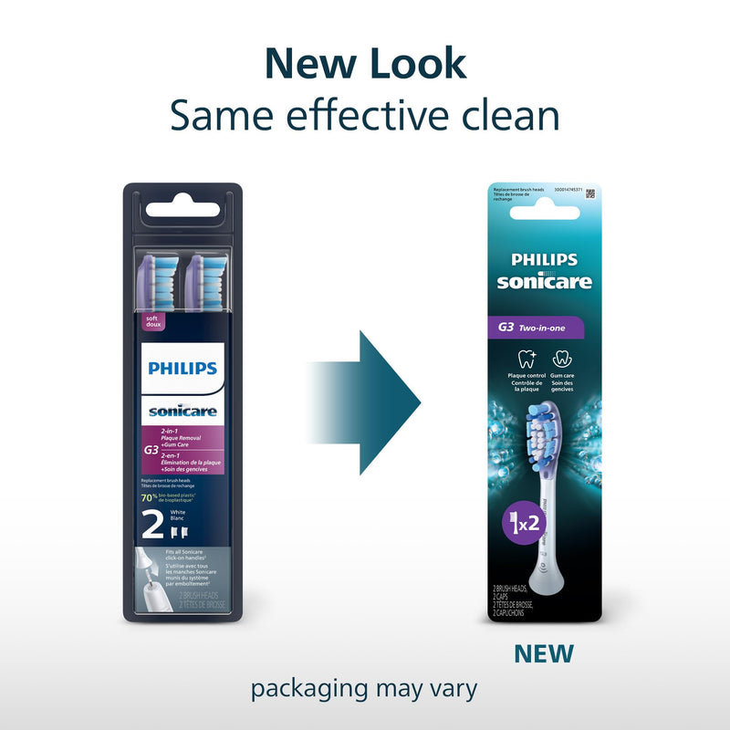 Philips Sonicare G3 Brush Heads HX9052/65, White, 2 Pack