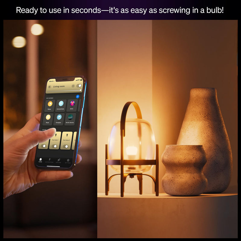 Philips Hue A19 White & Color Ambiance Smart Bulb 591164, 1 Pack