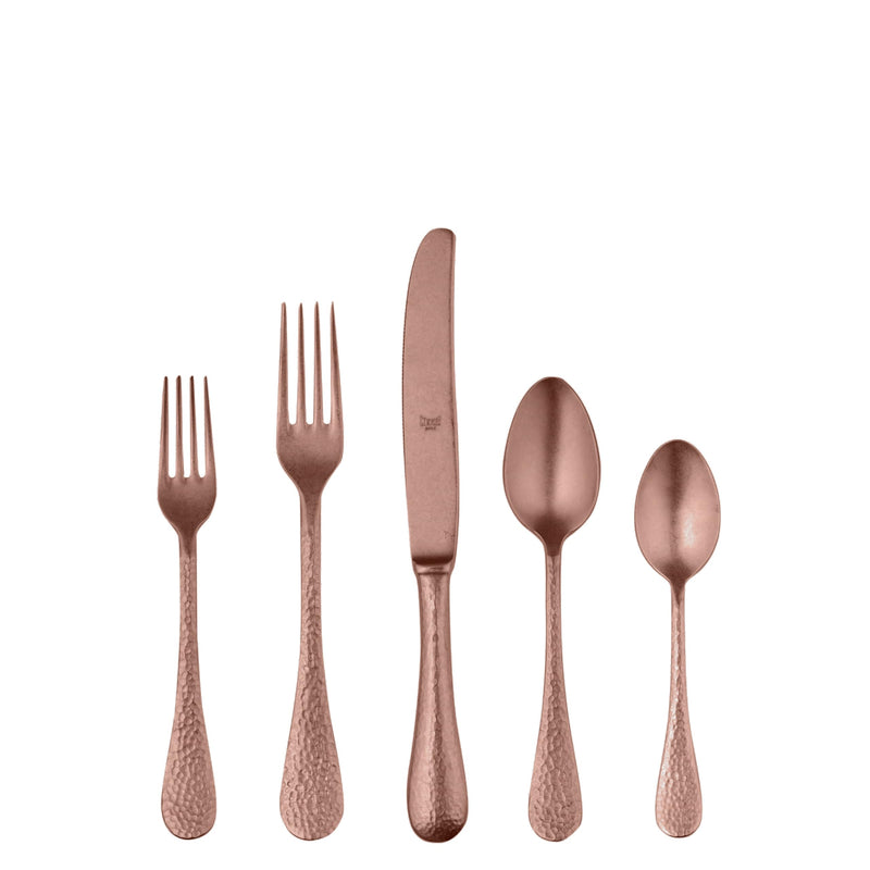Mepra – Epoque Pewter Bronze – 5-Piece Flatware Set