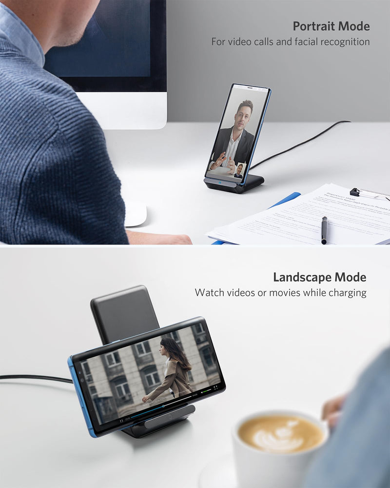 Anker - 313 (A2524) - Wireless Charging Stand - Black