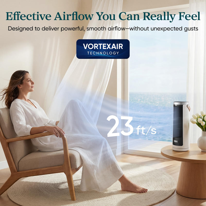 Levoit Mini Tower Fan LTF-F132-WCA, White
