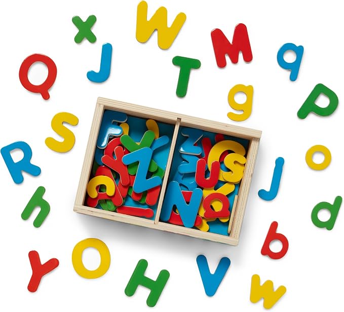 Melissa & Doug - Wooden Letter Alphabet Magnets