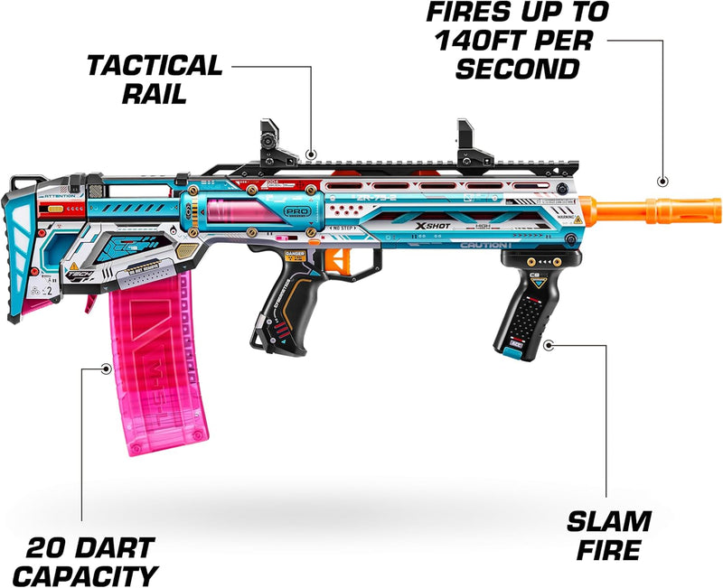 XSHOT - SKINS PRO SERIES LONGSHOT BLASTER (W/40 DARTS)