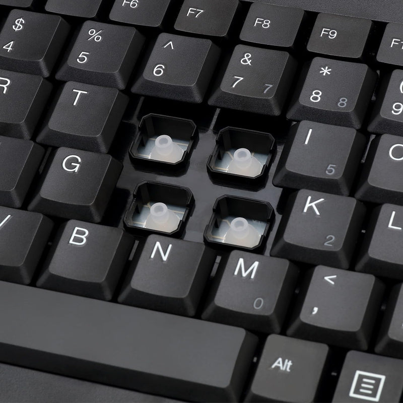 Adesso - Keyboard EasyTouch Wired Mini Less than 12in Wide with PS/2 Adapter PC/Mac - Black
