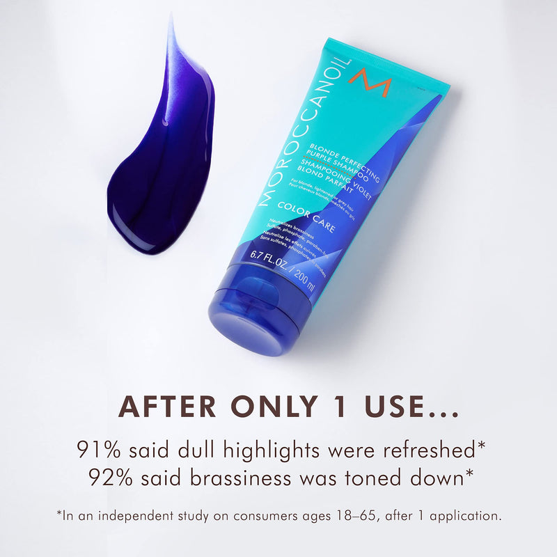 Moroccanoil Blonde Perfecting Purple Shampoo, 200 mL