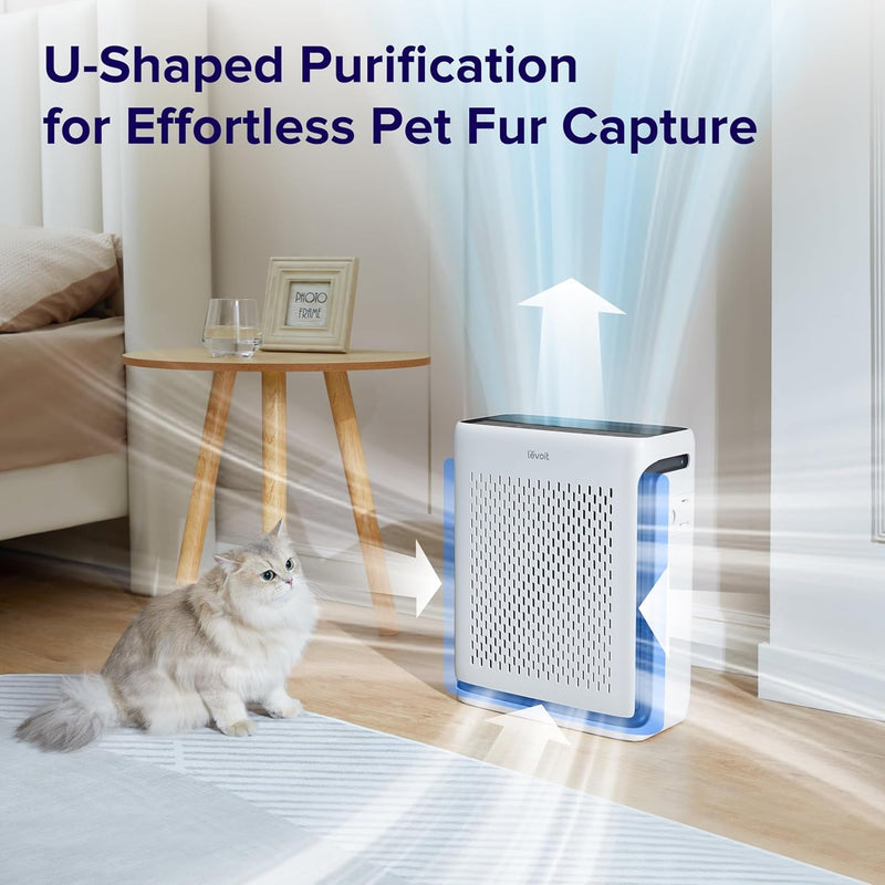 Levoit Vital 100S-P Smart Air Purifier, White and Black