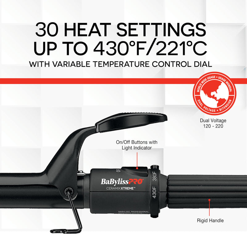 BaBylissPRO - Ceramix Xtreme Curling Iron (BABC75SNC) - 0.75 in