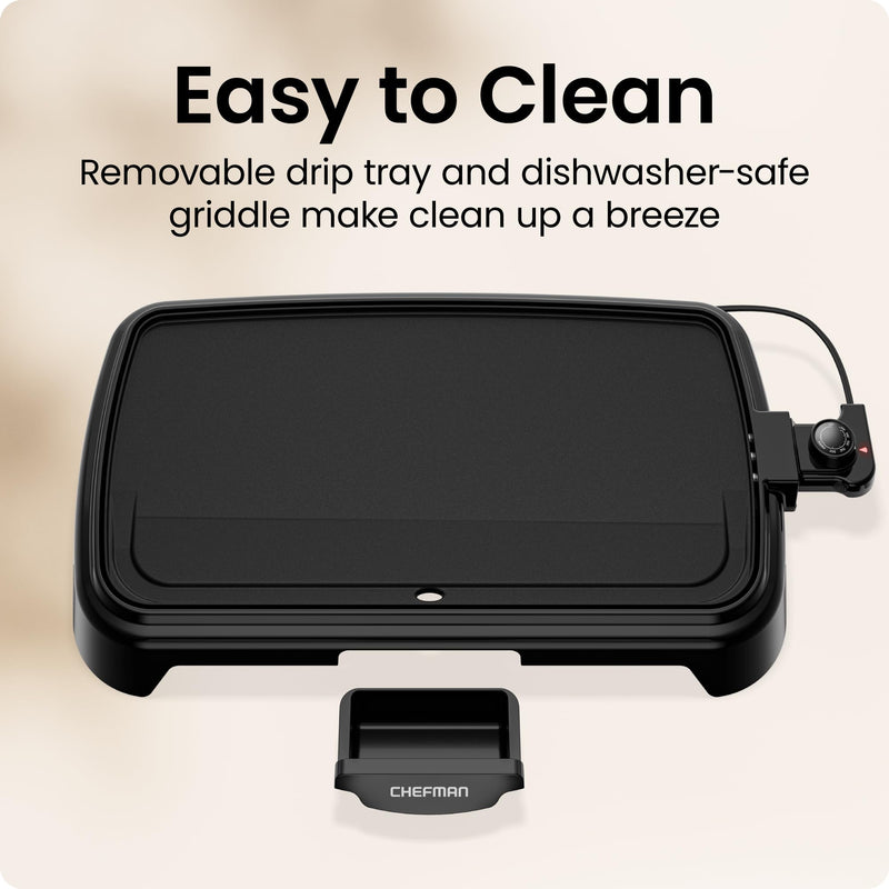 Chefman RJ23-LG-V3 XL Electric Griddle, 10 × 20 in