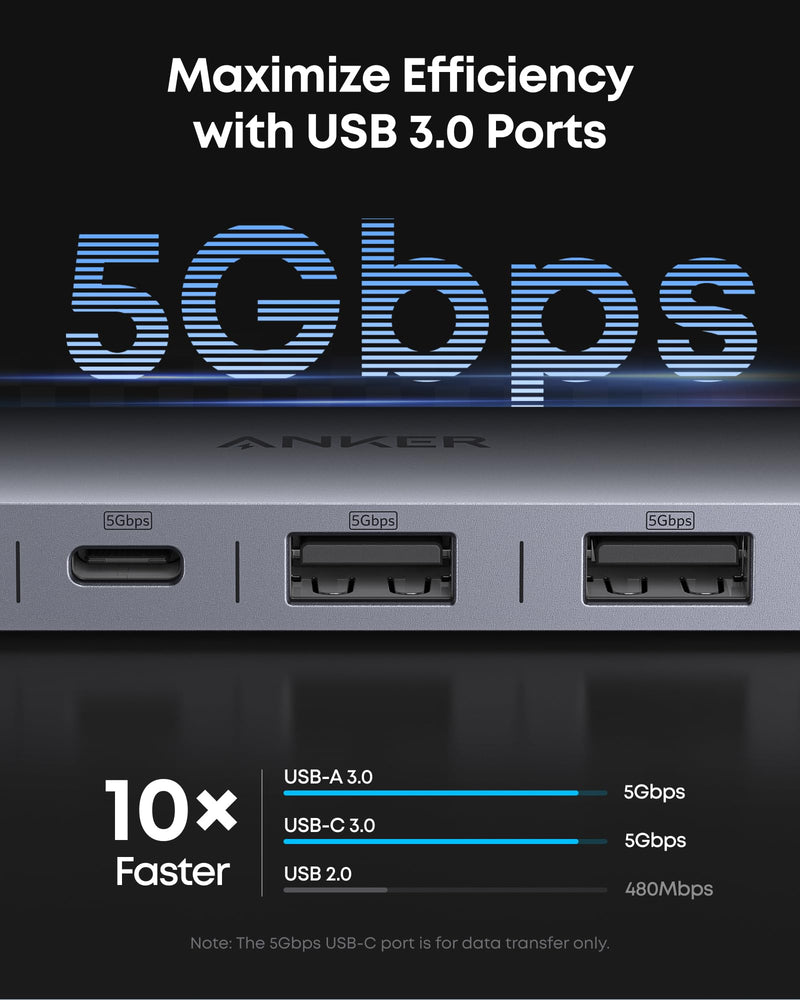 Anker - A83D2 - 7-in-1 USB-C Hub - Gray