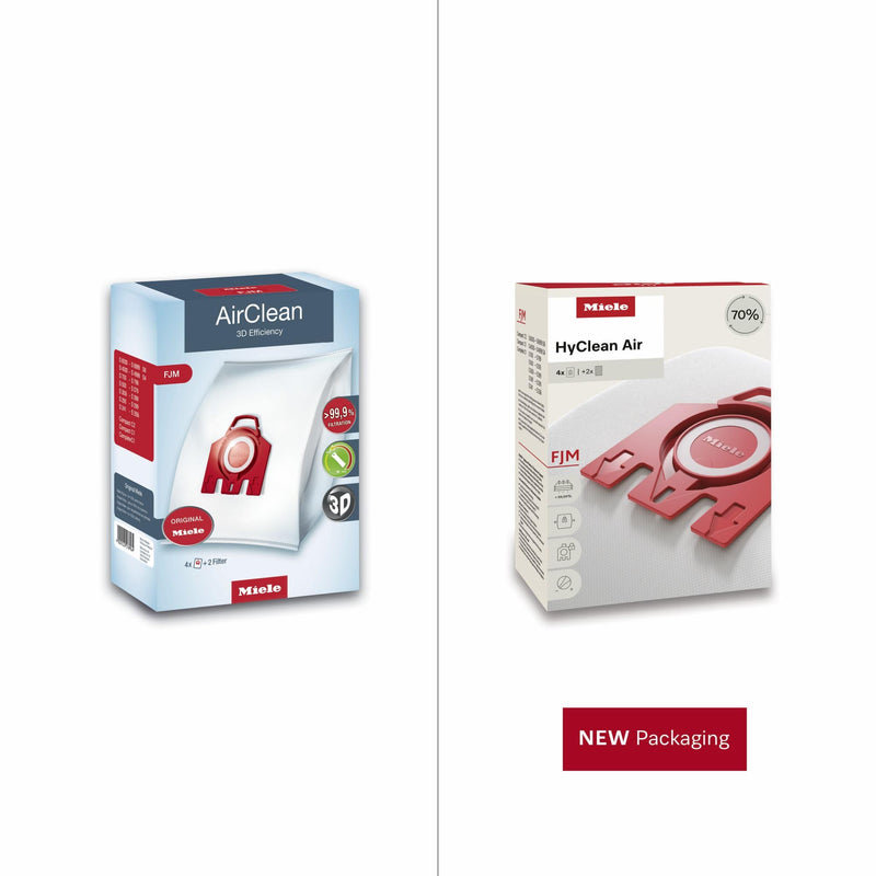 Miele AirClean 3D Efficiency FJM Dust Bags, 4 Bags and 2 Filters