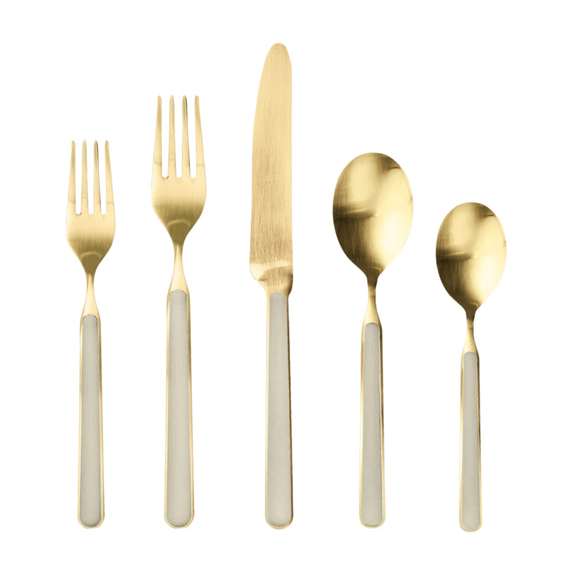 Mepra – Fantasia Ice Gold Tourtle Dove – 20-Piece Flatware Set
