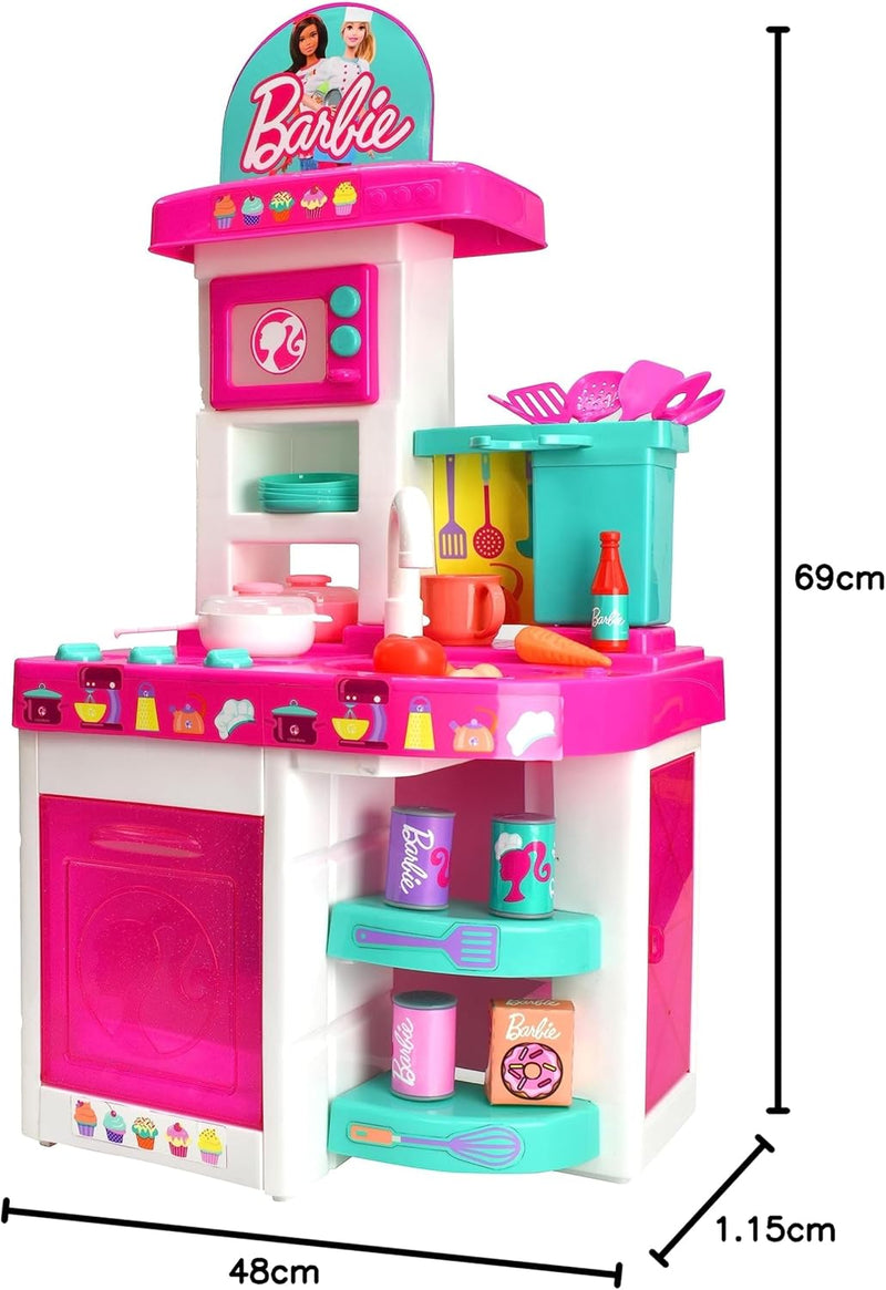 Barbie - Large Kitchen 40-Piece Playset with Lights and Sounds