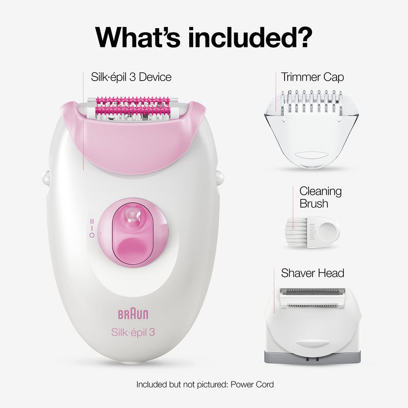 Braun Silk·épil 3 SE3270 Epilator, Pink