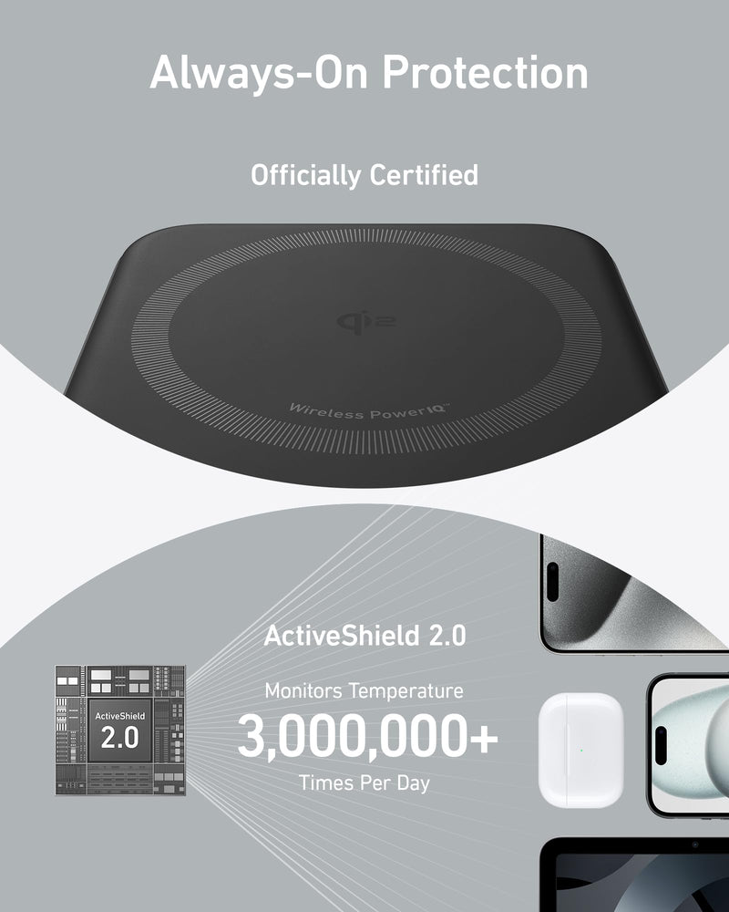 Anker - MagGo (A1654) - 10,000mAh Magnetic Power Bank with Stand - Black