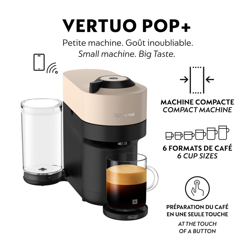 Nespresso Vertuo Pop+ by De'Longhi ENV92BECA, Sand Beige