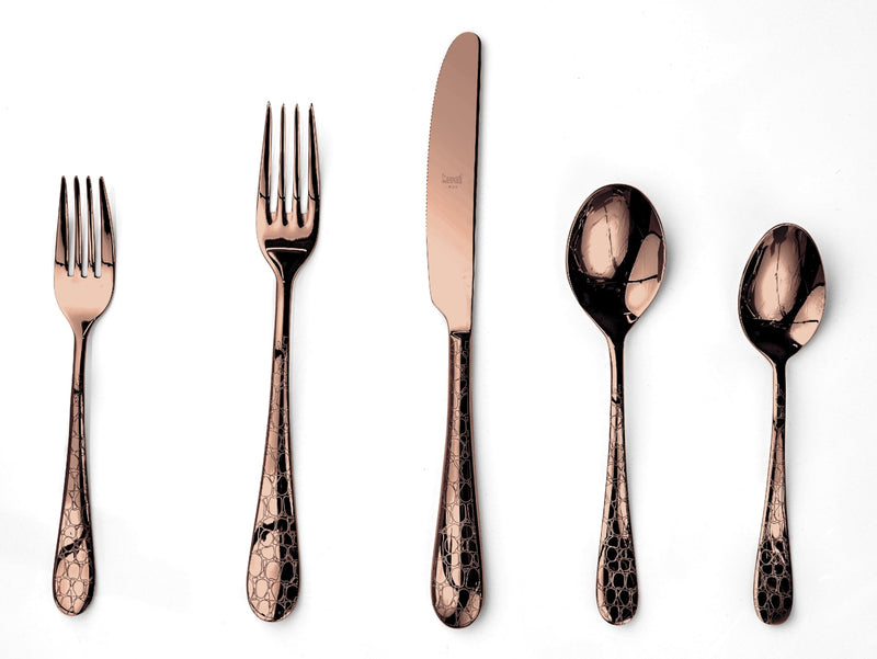 Mepra – Coccodrillo Bronze – 20-Piece Flatware Set