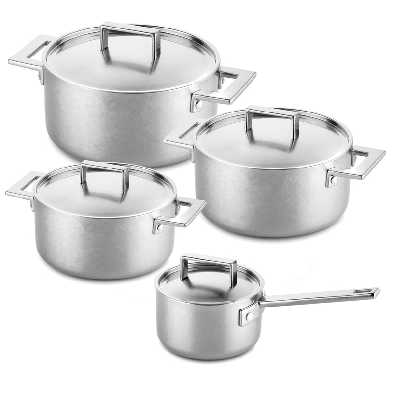 Mepra – Attiva Pewter – 8-Piece Kitchen Set