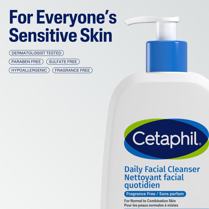 Cetaphil - Daily Facial Cleanser - Fragrance Free - 473 mL
