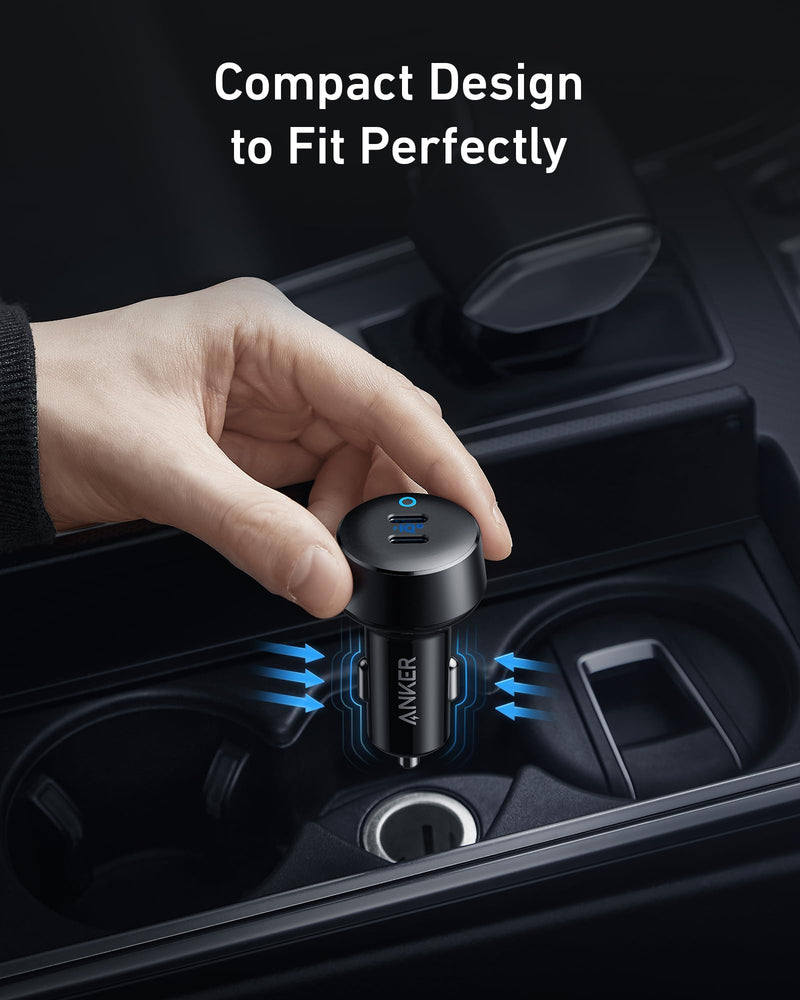 Anker - PowerDrive III Duo (A2724) - Dual USB-C Car Charger - Black