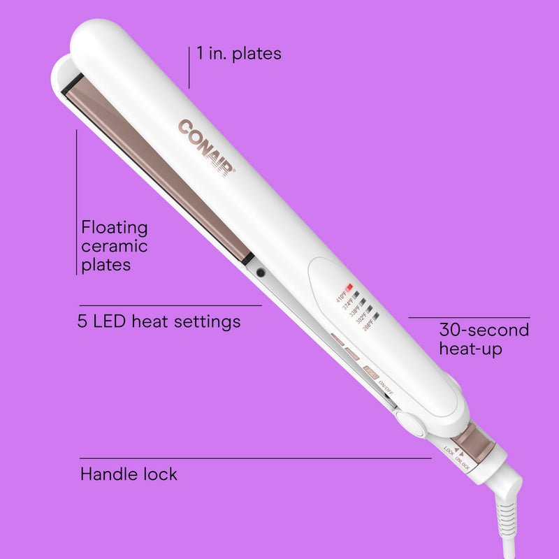 Conair Double Ceramic CS221NC 1 in Straightener