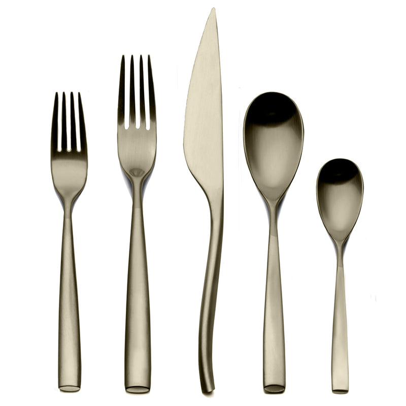 Mepra – Arte Ice Champagne – 5-Piece Flatware Set