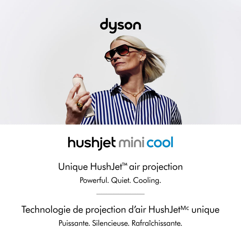 Dyson HushJet Mini Cool Portable Fan, Stone/Blush