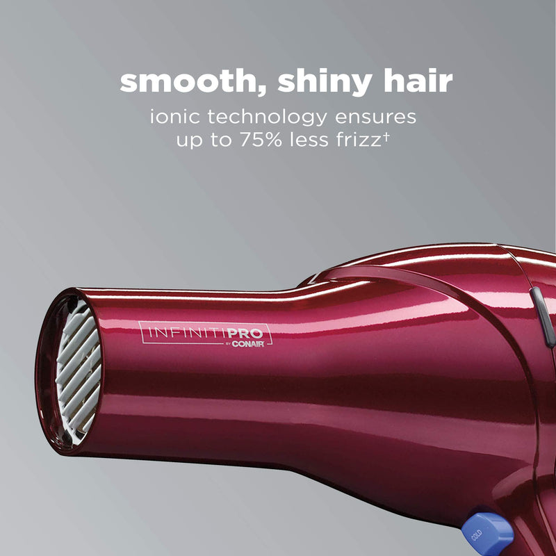 InfinitiPRO by Conair 259BDNRY 1875 W Hair Dryer, Burgundy