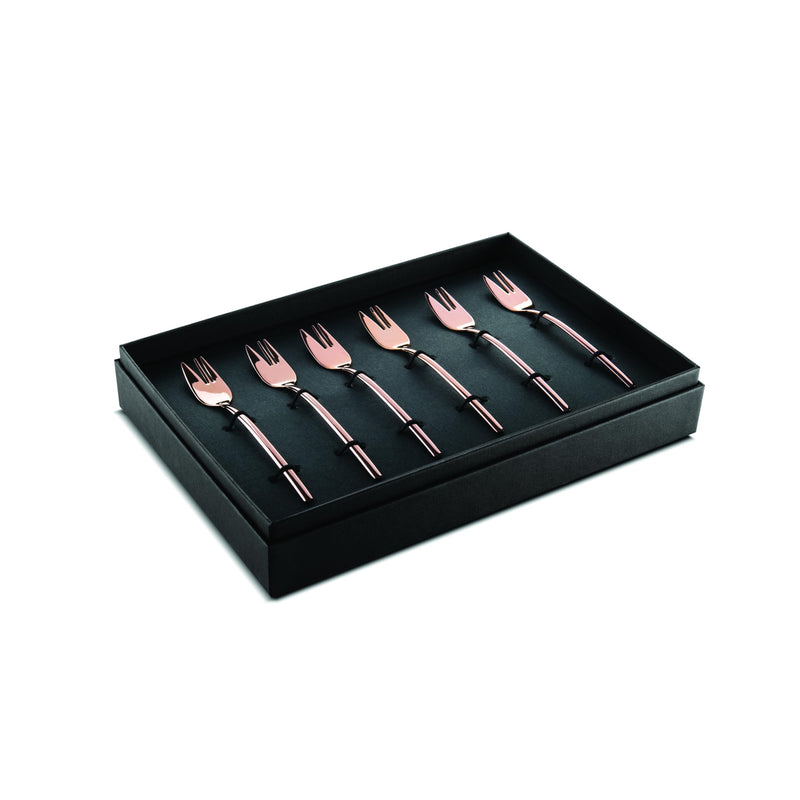 Mepra – Due Bronze Cake Fork Set – 6-Piece Set