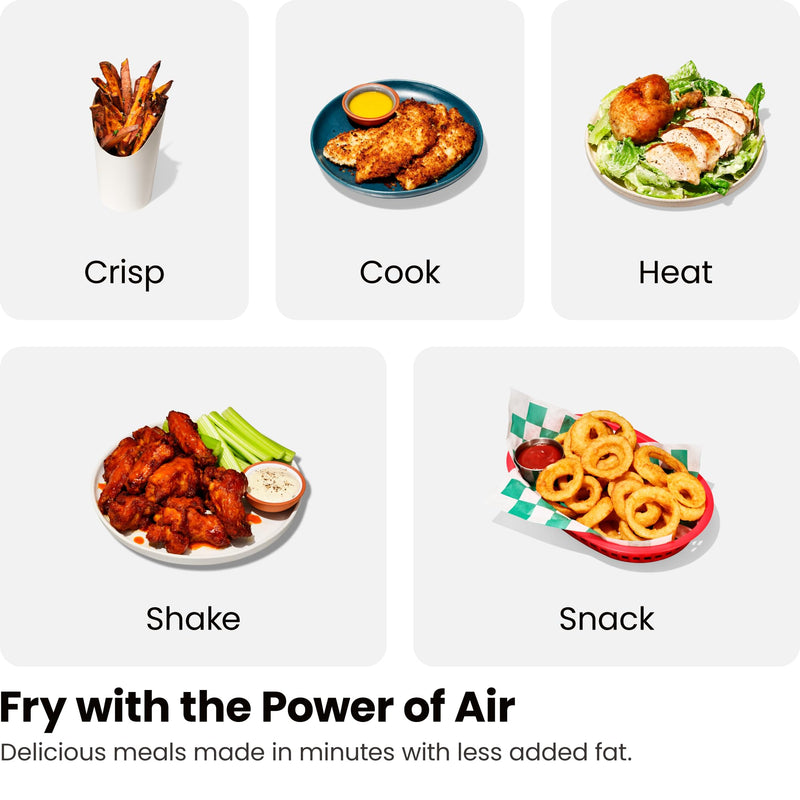 Chefman TurboFry 9 qt Dual Basket Air Fryer, Black