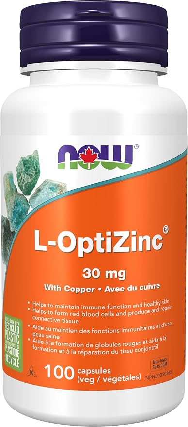 Now - Opti - L - Zinc (Monomethionine) 30MG Copper 100VCAP