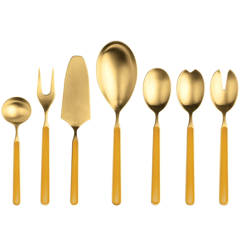 Mepra – Fantasia Ice Gold Mustard – 7-Piece Serving Set