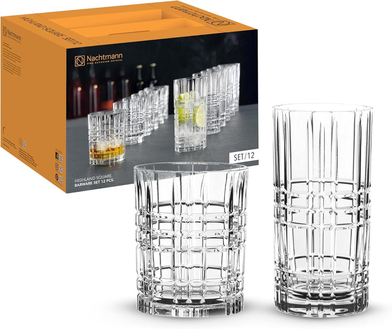 Nachtmann - Highland Square Whisky And Longdrink (Set of 12)