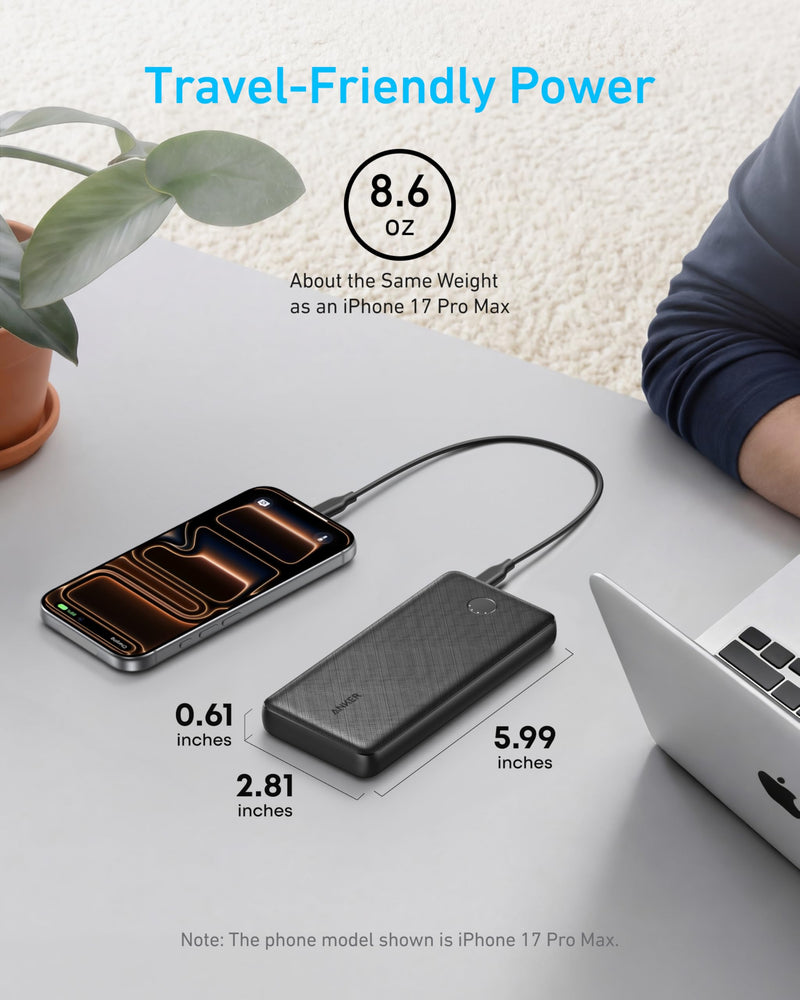 Anker - 313 (A1229) - PowerCore 10,000mAh Power Bank - Black