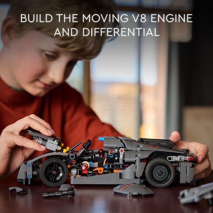 LEGO - 42173 - Technic - Koenigsegg Jesko Absolut Grey Hypercar - 801 Pc