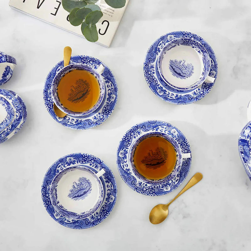 Spode - Blue Italian - Tea Cup & Saucer (Bundle)