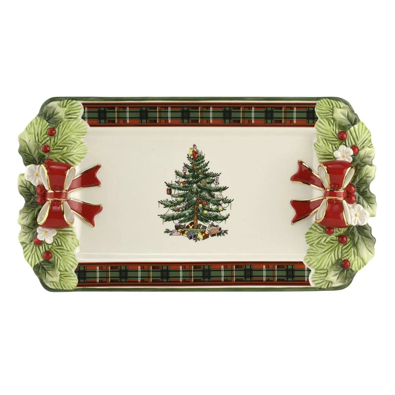 Spode - Christmas Tree Tartan - ANNUAL DESSERT TRAY 12" 2026