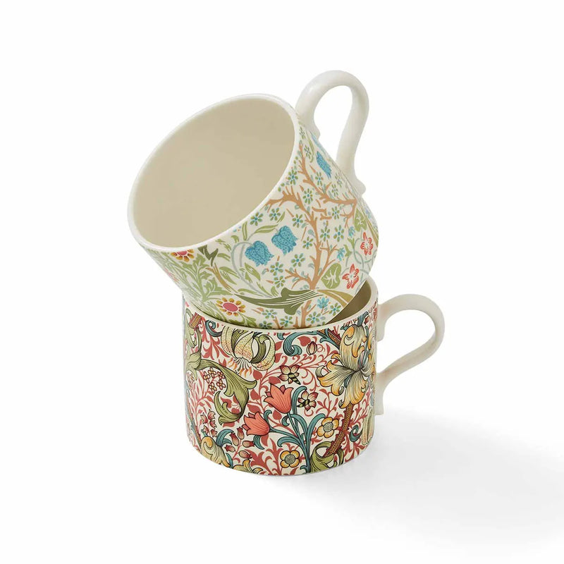 William Morris & Co - Mugs S/2 Blackthrn & Gldn Lily - 12 oz