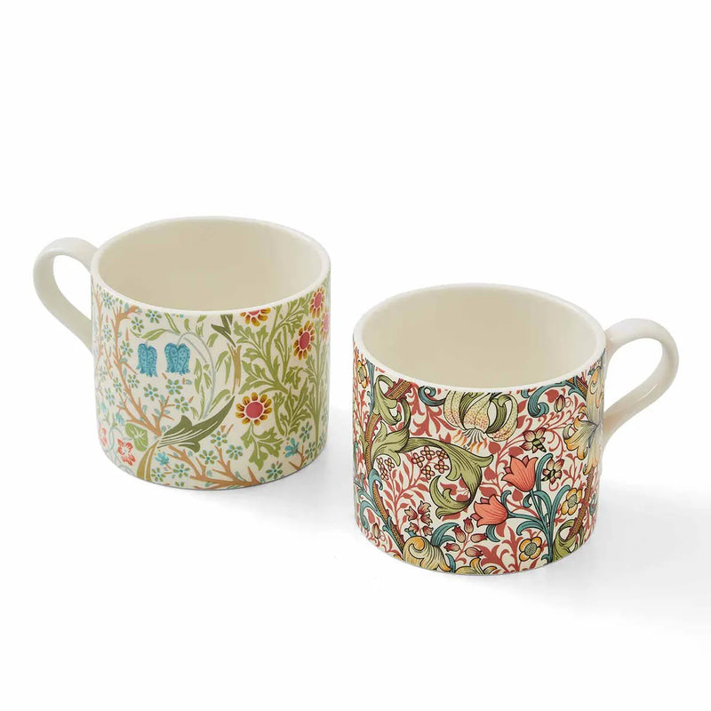 William Morris & Co - Mugs S/2 Blackthrn & Gldn Lily - 12 oz